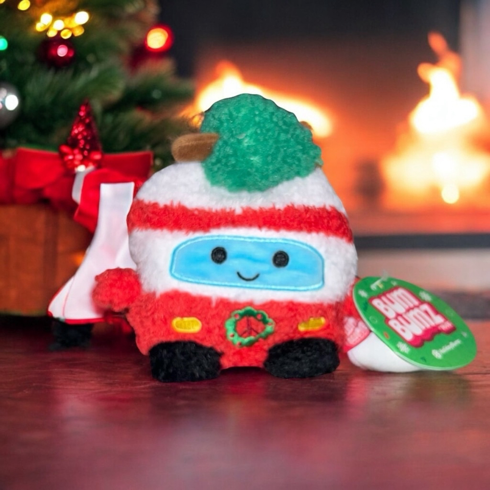 Festive Vance the Van Bum Bumz Plush Toy One Size Red Green